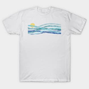 Sunset Wave Lines T-Shirt